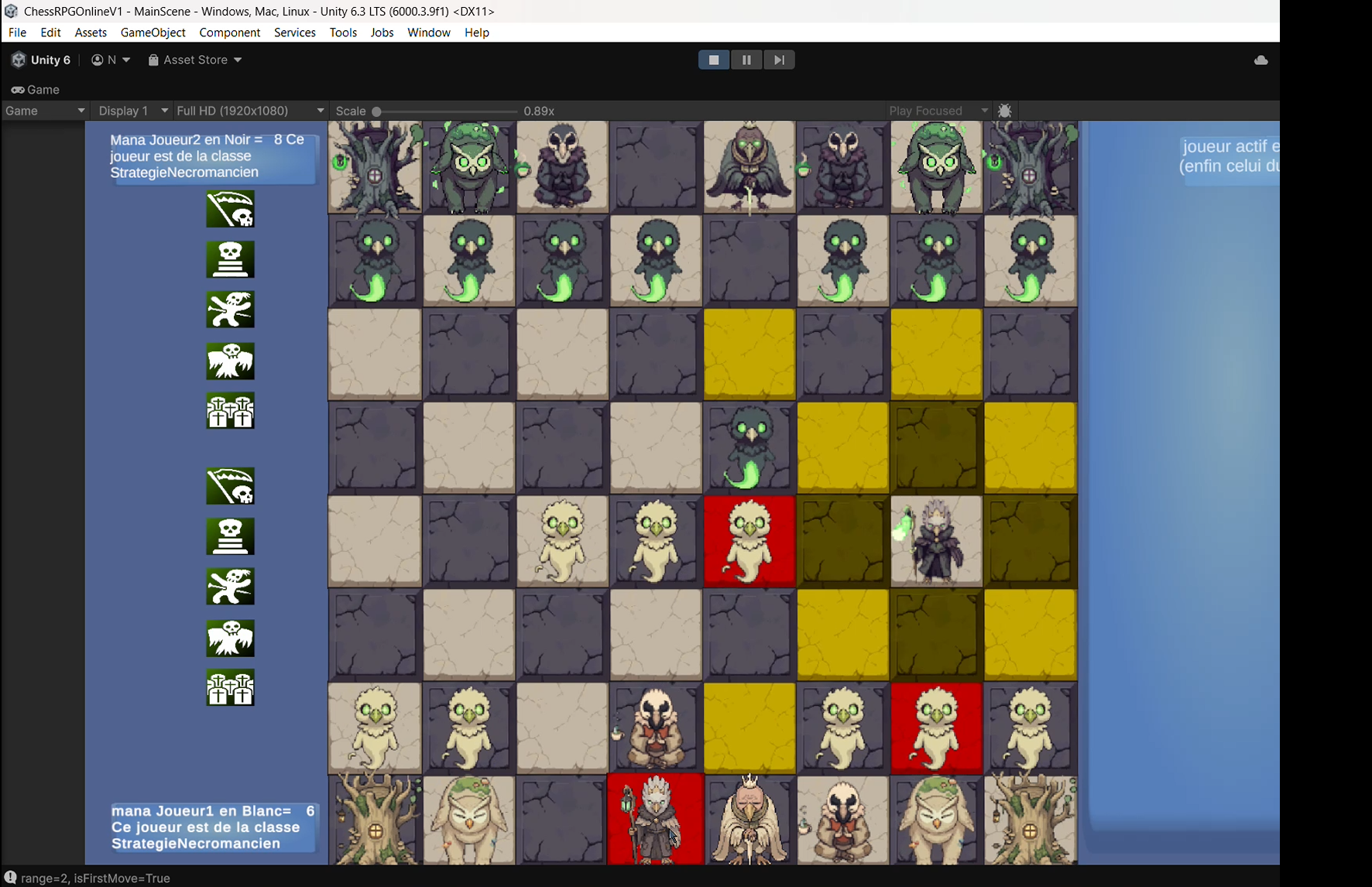 Combat Nécromancien vs Nécromancien — ChessRPGOnline